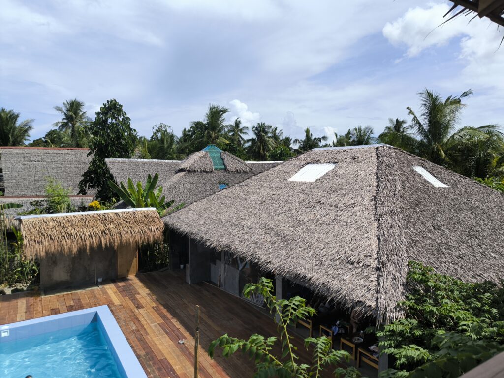 View of our cafe & pool in The Ohm Resort Siargao